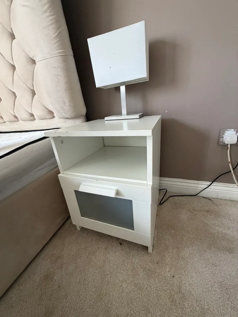 White Bedside Table/Nightstand - Image 1