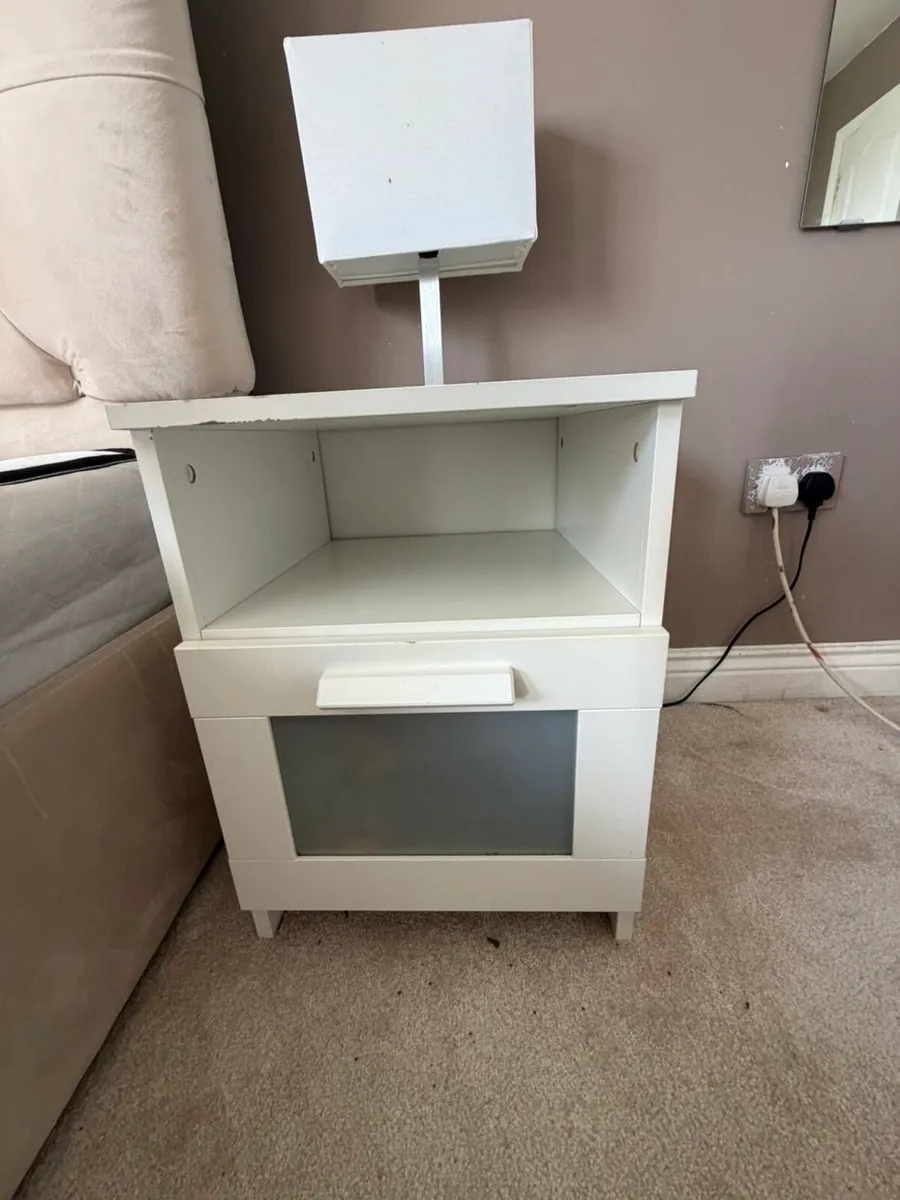 White Bedside Table/Nightstand - Image 2
