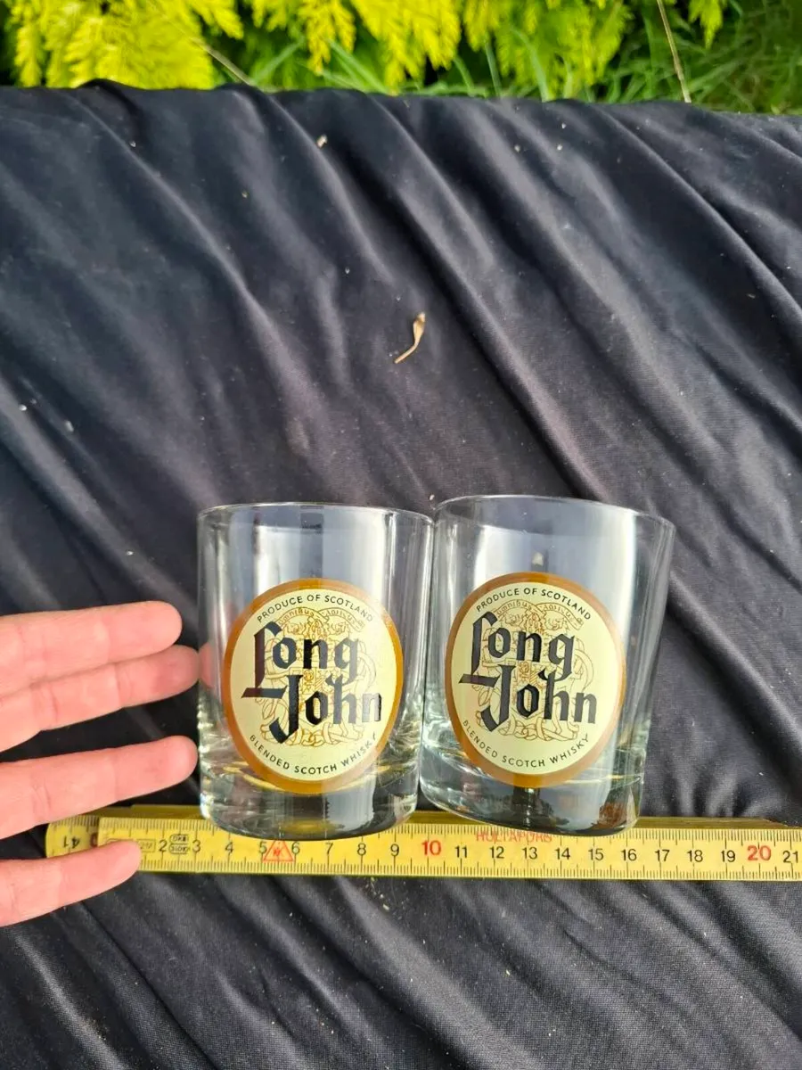 Duo long john whiskey glasses