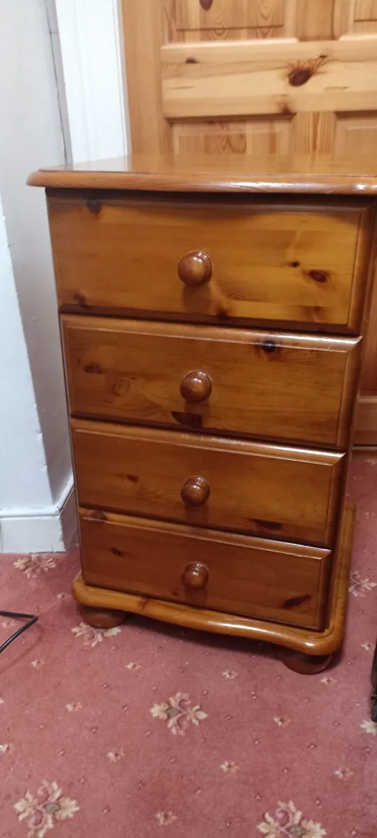 Solid Pine Bedside Cabinet - Image 1
