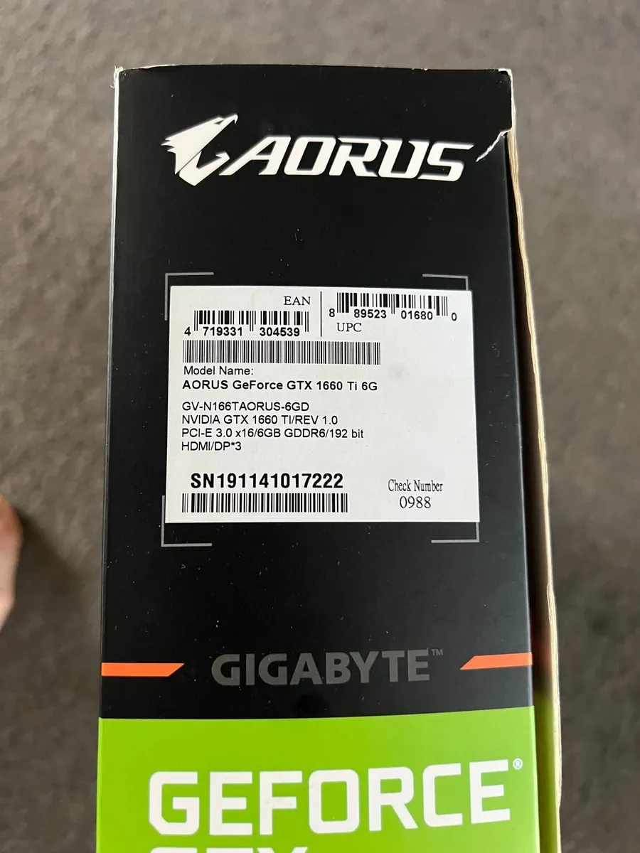 Graphics Card Gigabyte Aorus GeForce GTX 1660Ti 6G - Image 2