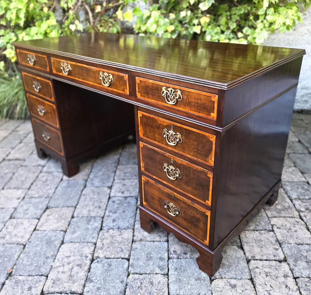 Antique Twin Pedestal Desk- Circa 1900 - Image 1
