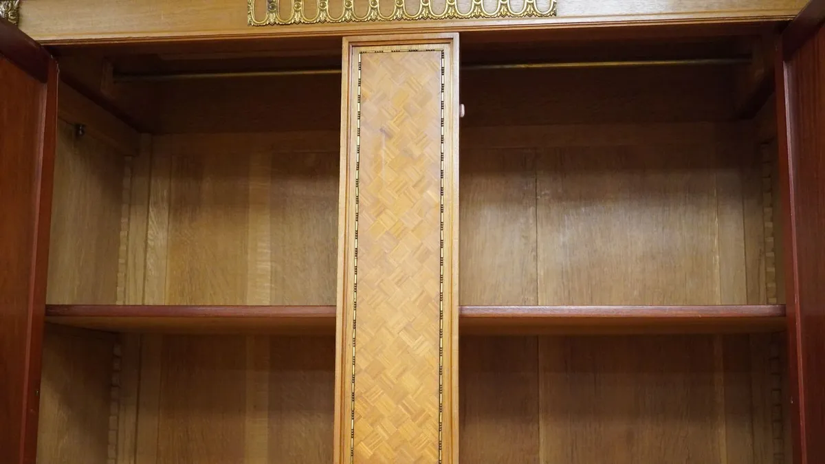 Antique French Mirrored Armoire Press / Wardrobe - Image 4
