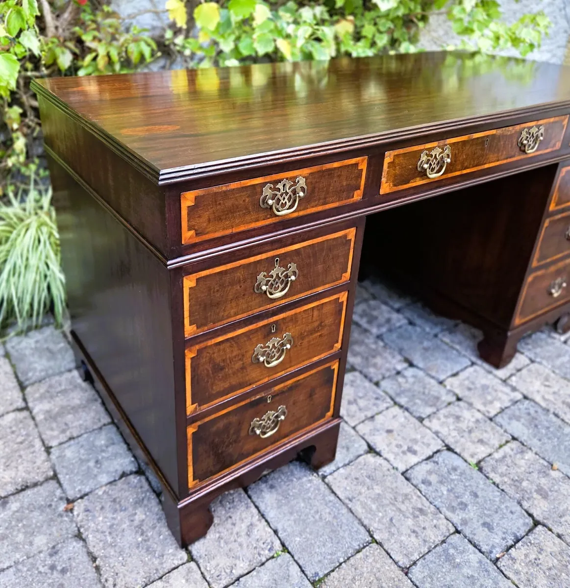 Antique Twin Pedestal Desk- Circa 1900 - Image 3