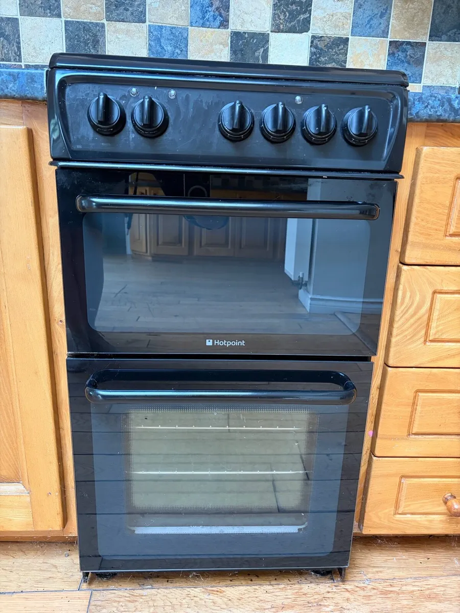 Hotpoint freestanding electric double oven and hob - Image 1