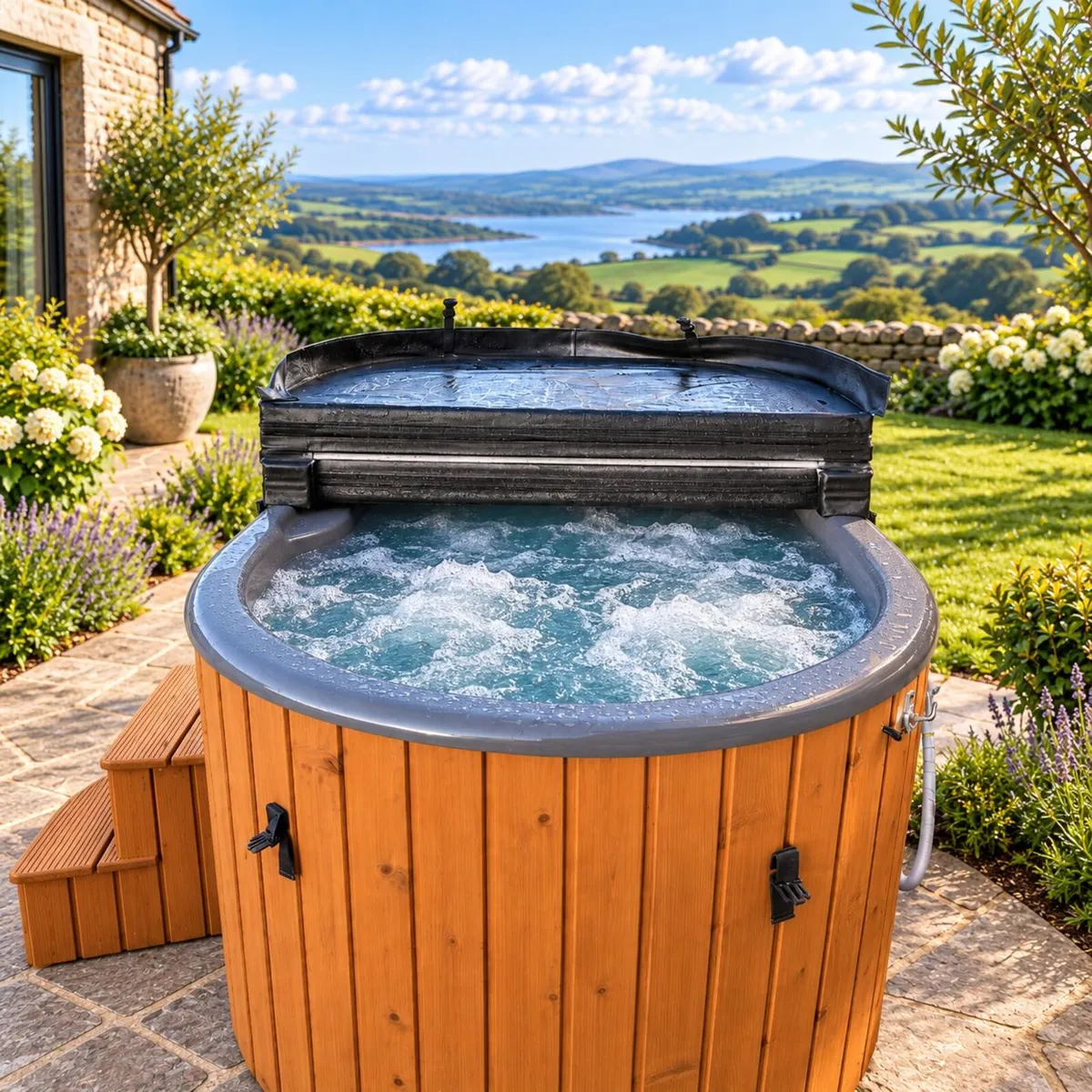 Duo Wood-Fired Hot Tub – Air Massage - Image 4