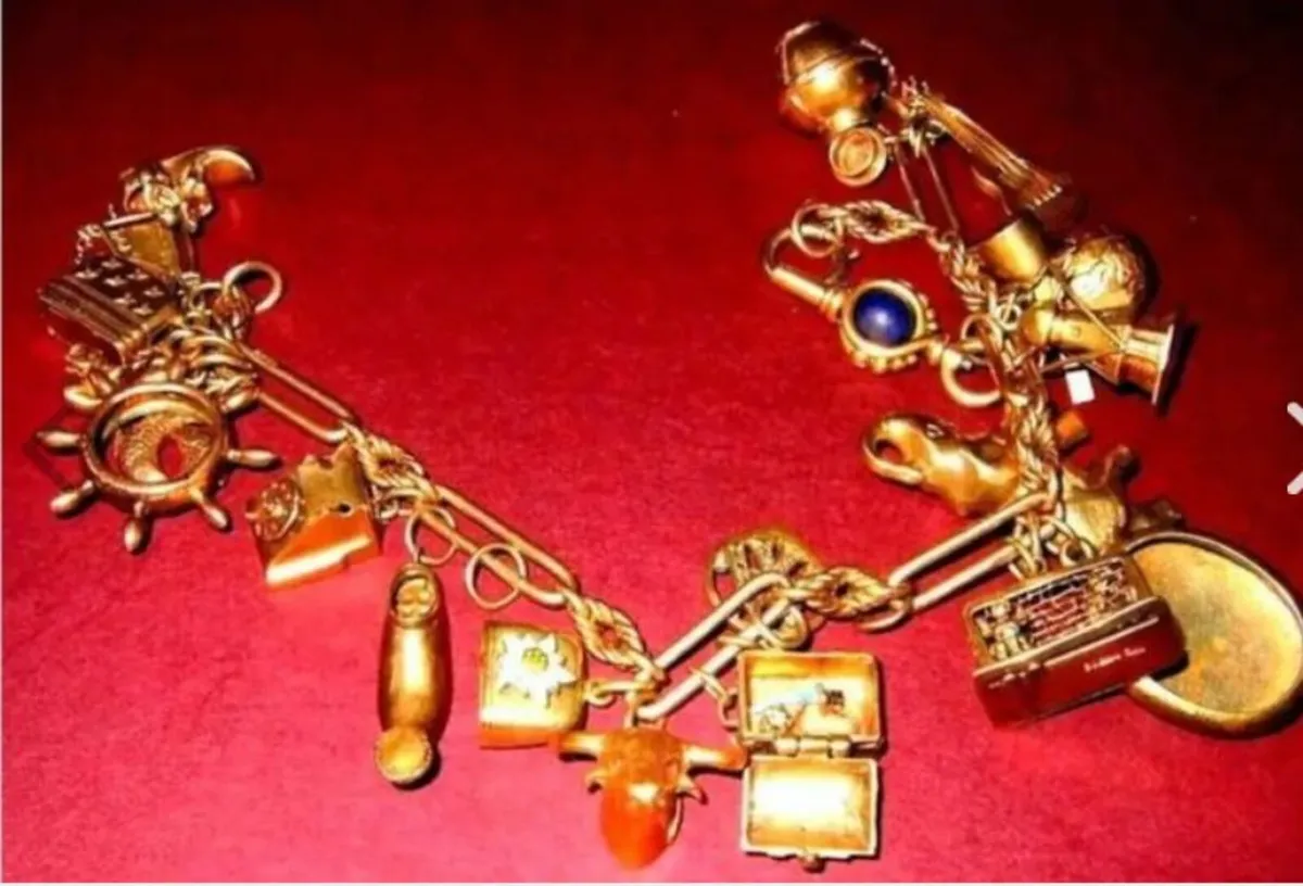 Gold Charm Bracelet/Dutch Diamonds/Vale Charms - Image 3