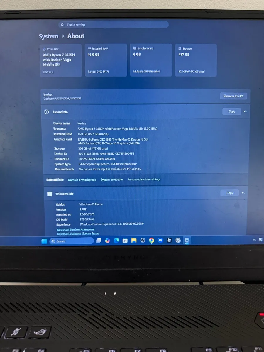 ASUS ROG Zephyrus G Gaming laptop - Image 3