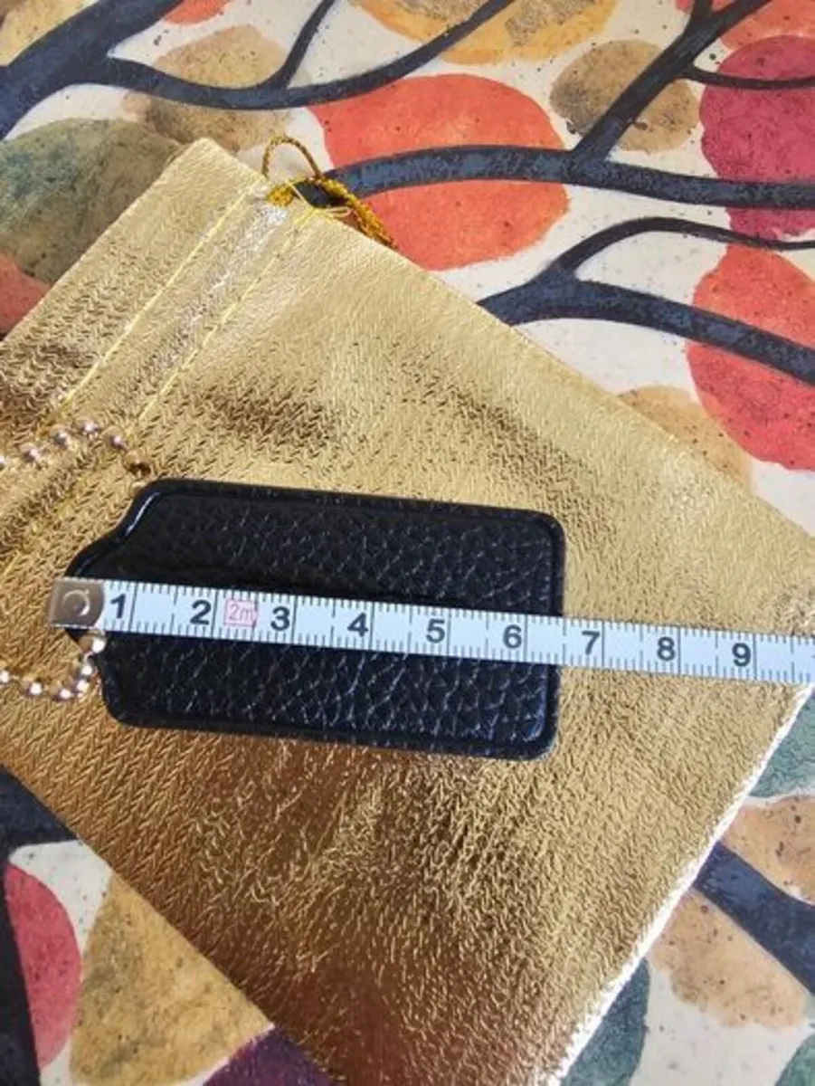 Coach Black Leather Bag Tag / Authentic / NEW - Image 2