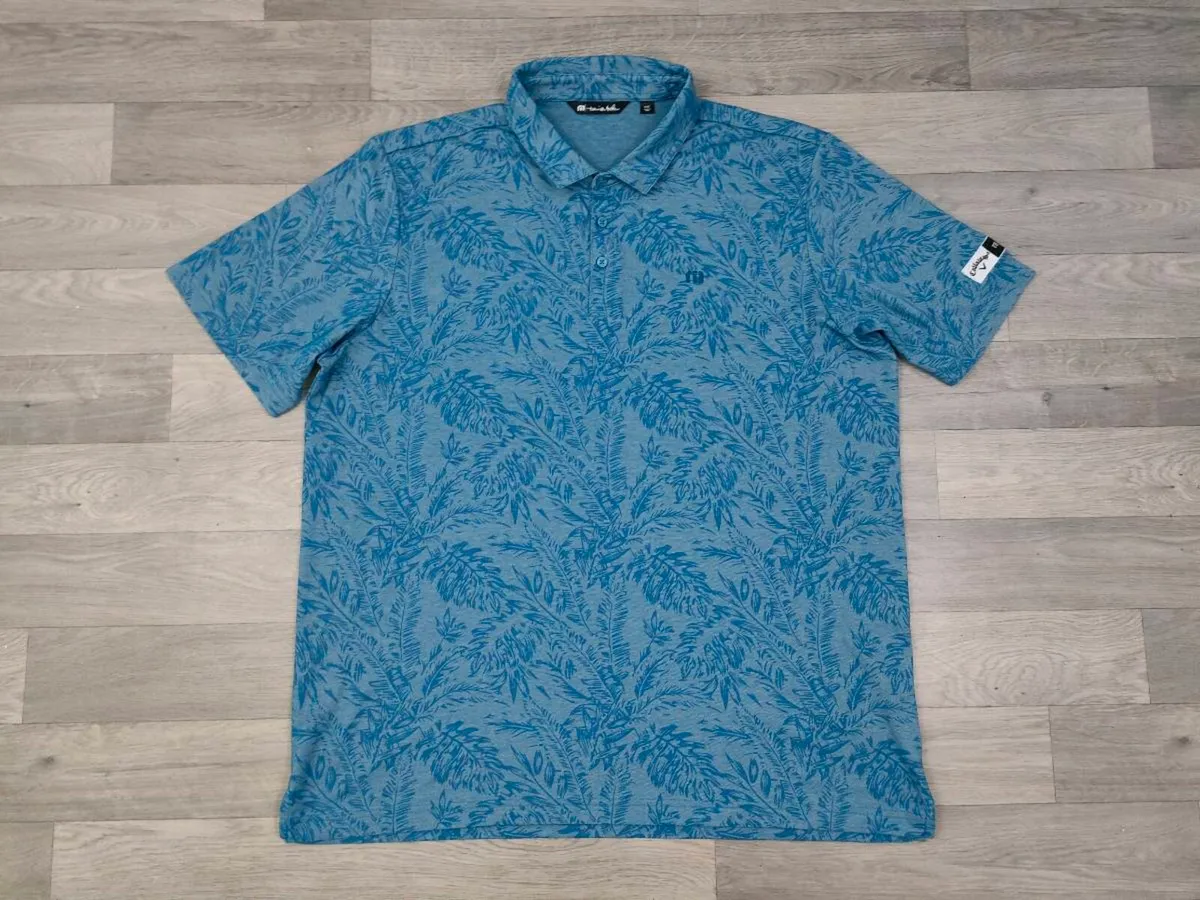 Travis Mathew Patterned Golf Polo Shirt Mens 3XL - Image 1