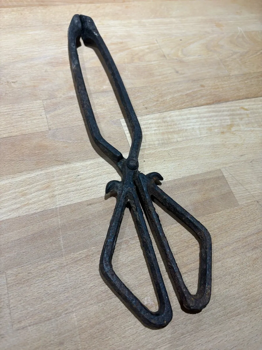 Brass Coal/Fire Log Box w Coal Clippers - Image 4