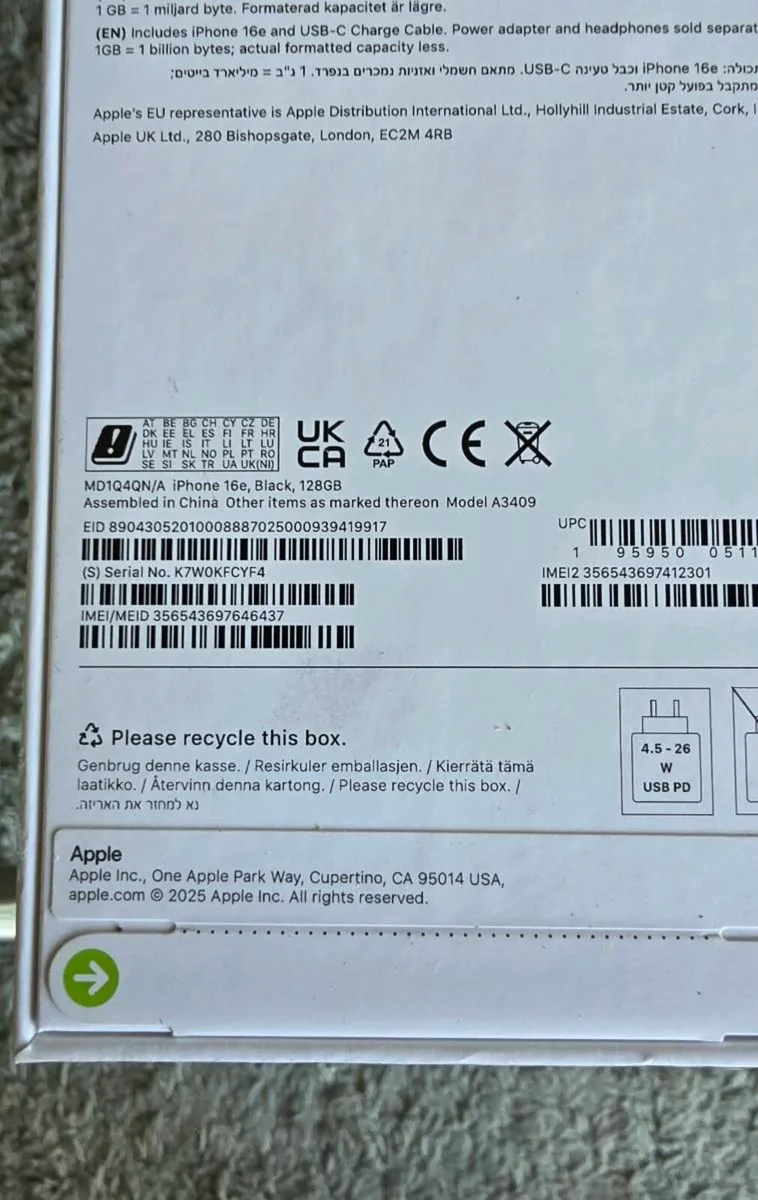 Apple Iphone 16E 128GB IRISH - Image 3