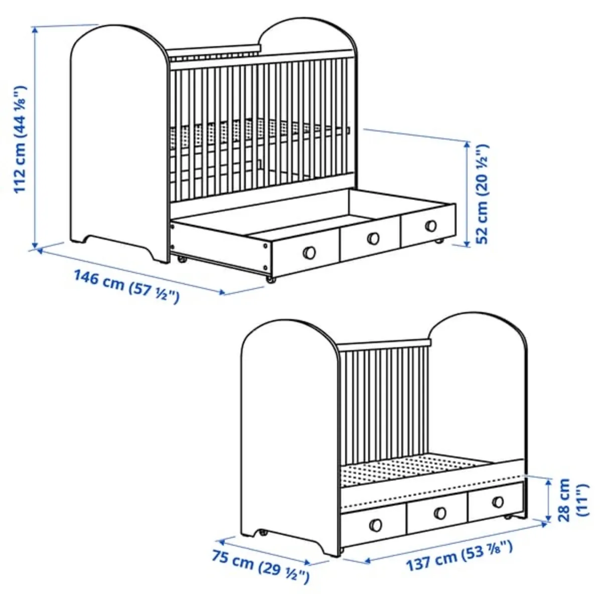 Baby / Toddler Cot - Image 4