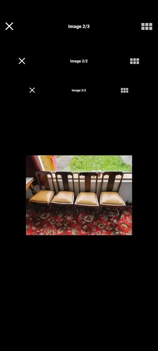 X 4 Vintage Chairs Irish Made - Image 3
