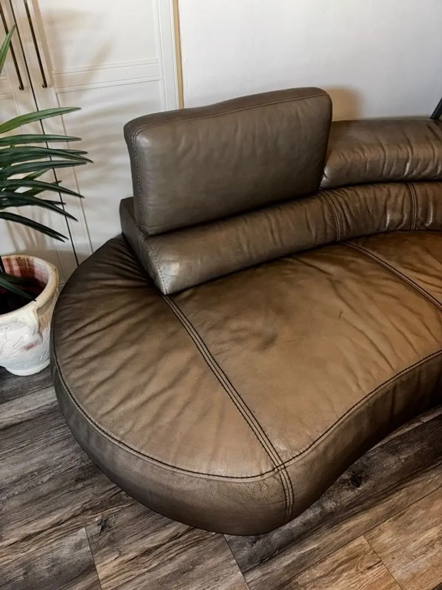 Leather Corner Sofa - Image 3