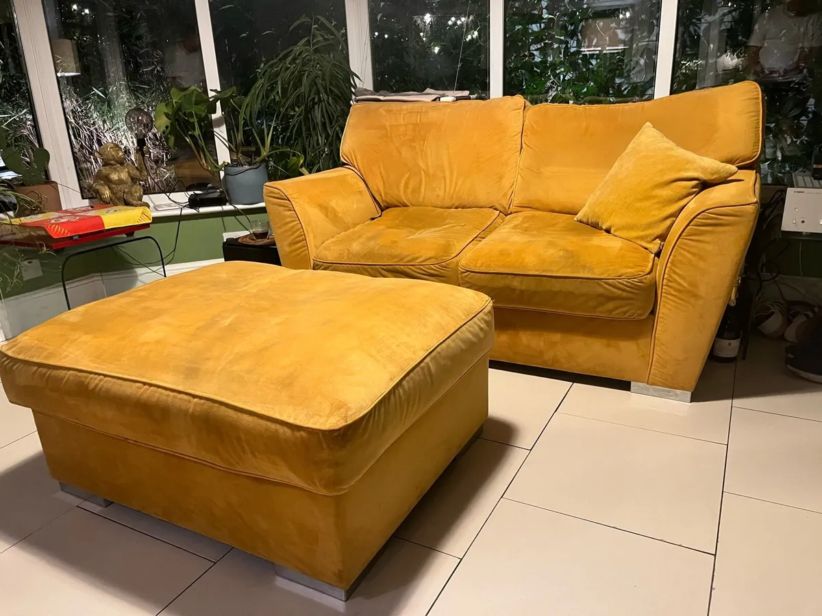 Sofa and large footrest for sale