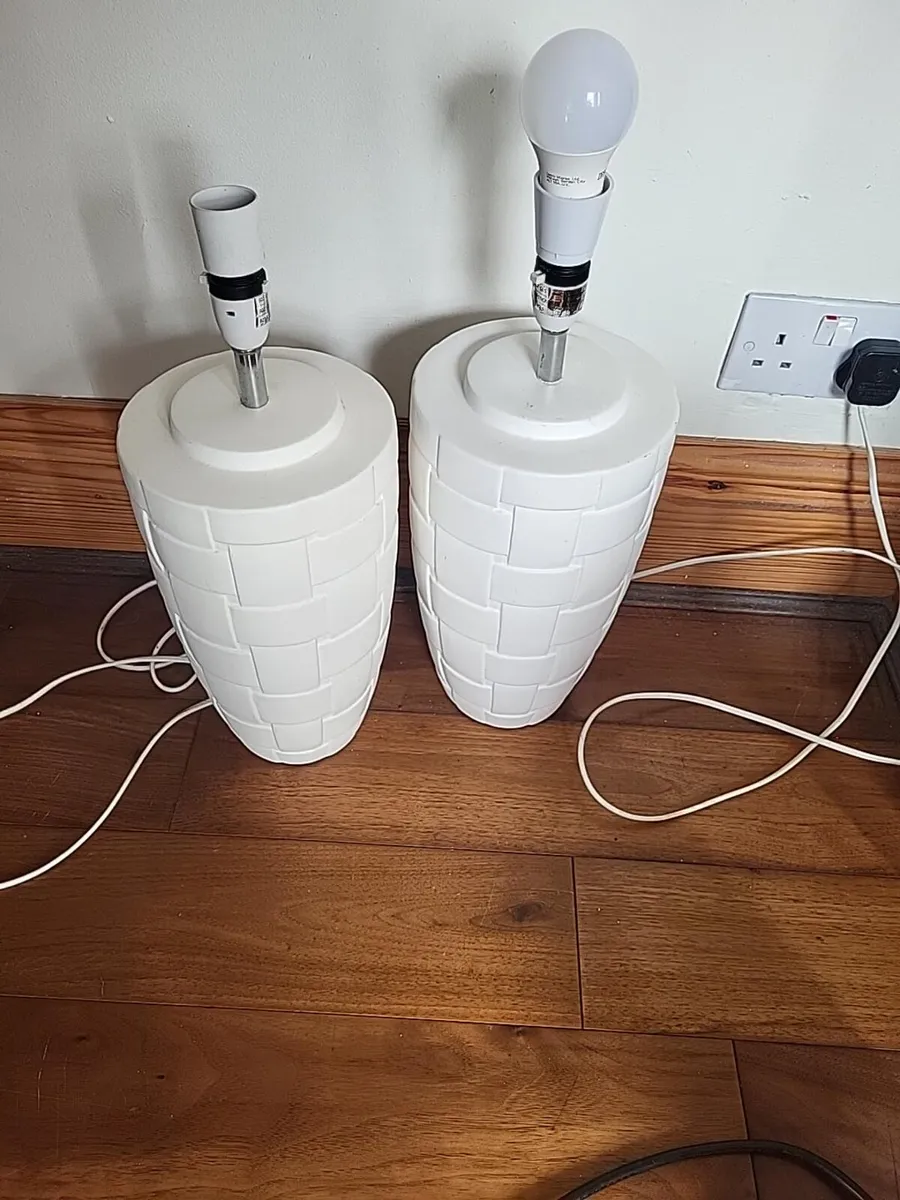 White Ceramic Table Lamps - Image 2