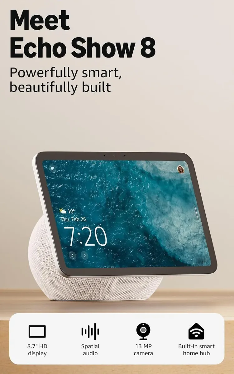 Amazon Echo Show 8 (newest gen), HD 8.7" - Image 3