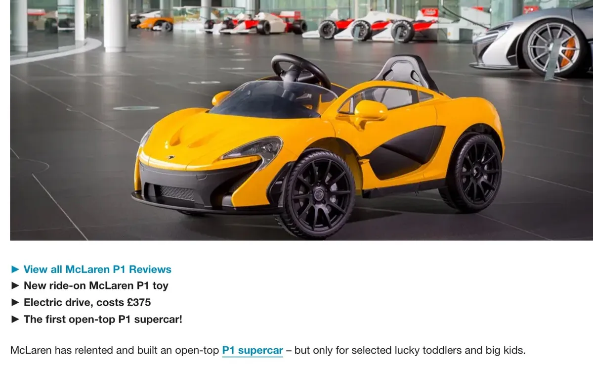 Electric toy sportscar - Image 1