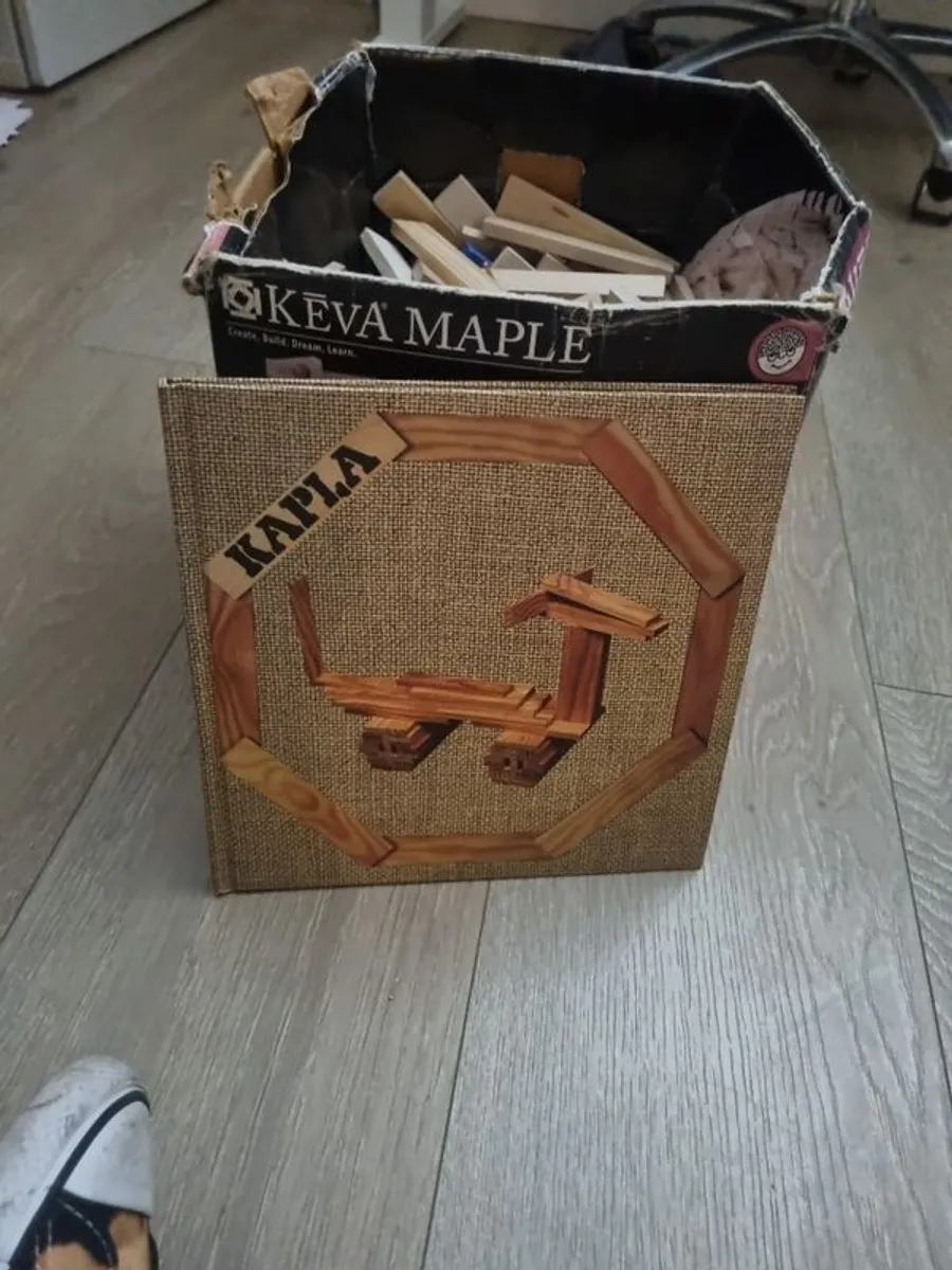 Kapla/Keva blocks (200) and book - Image 3