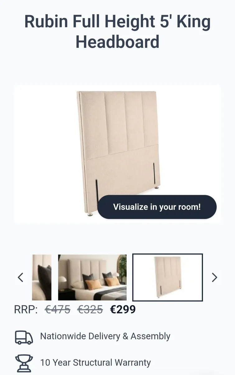 Rubin Full 5 king headboard - Image 4