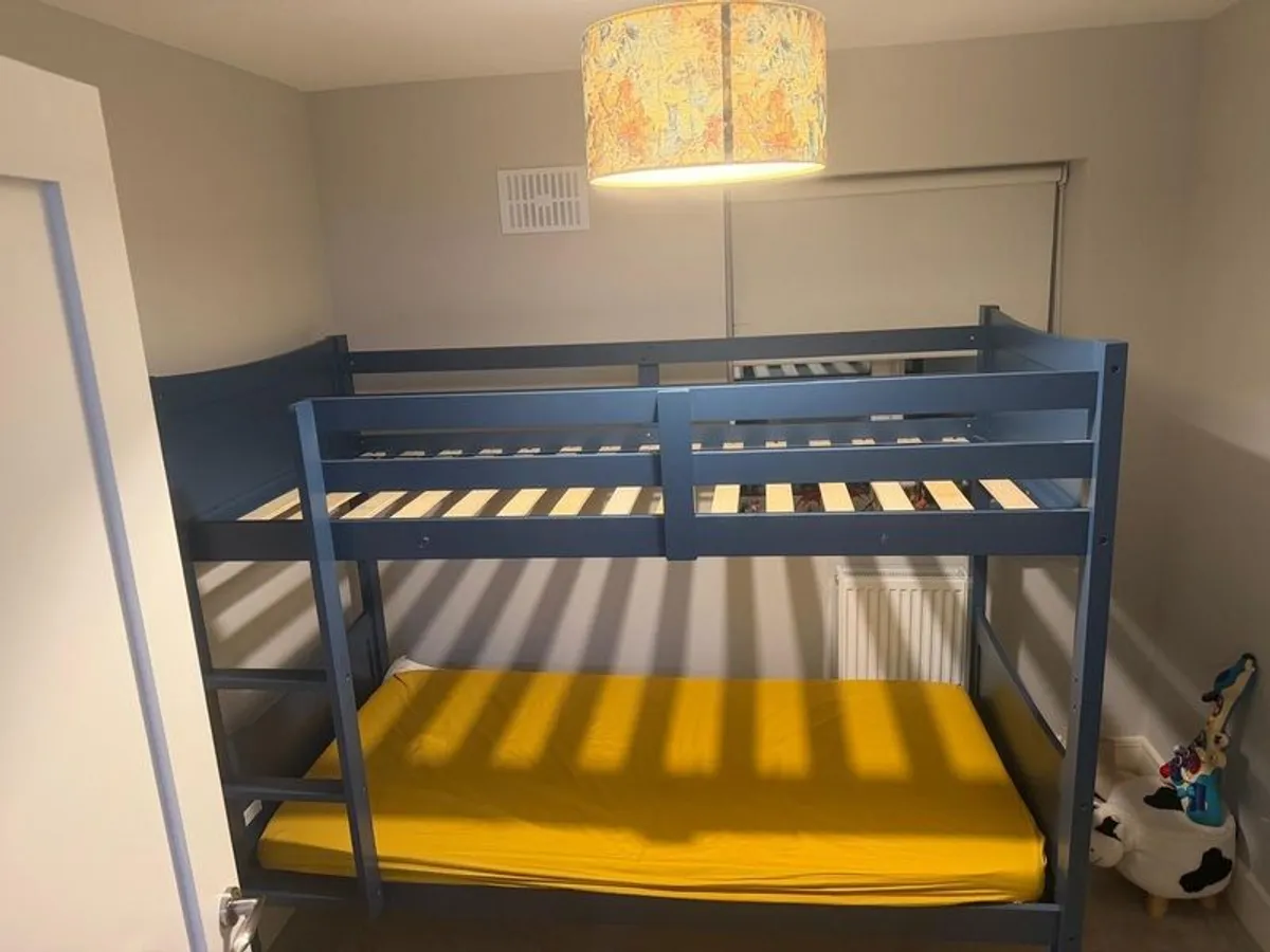 New Harvey Norman Bunk Bed (Teal/Blue) + Brand New Mattress - Image 2