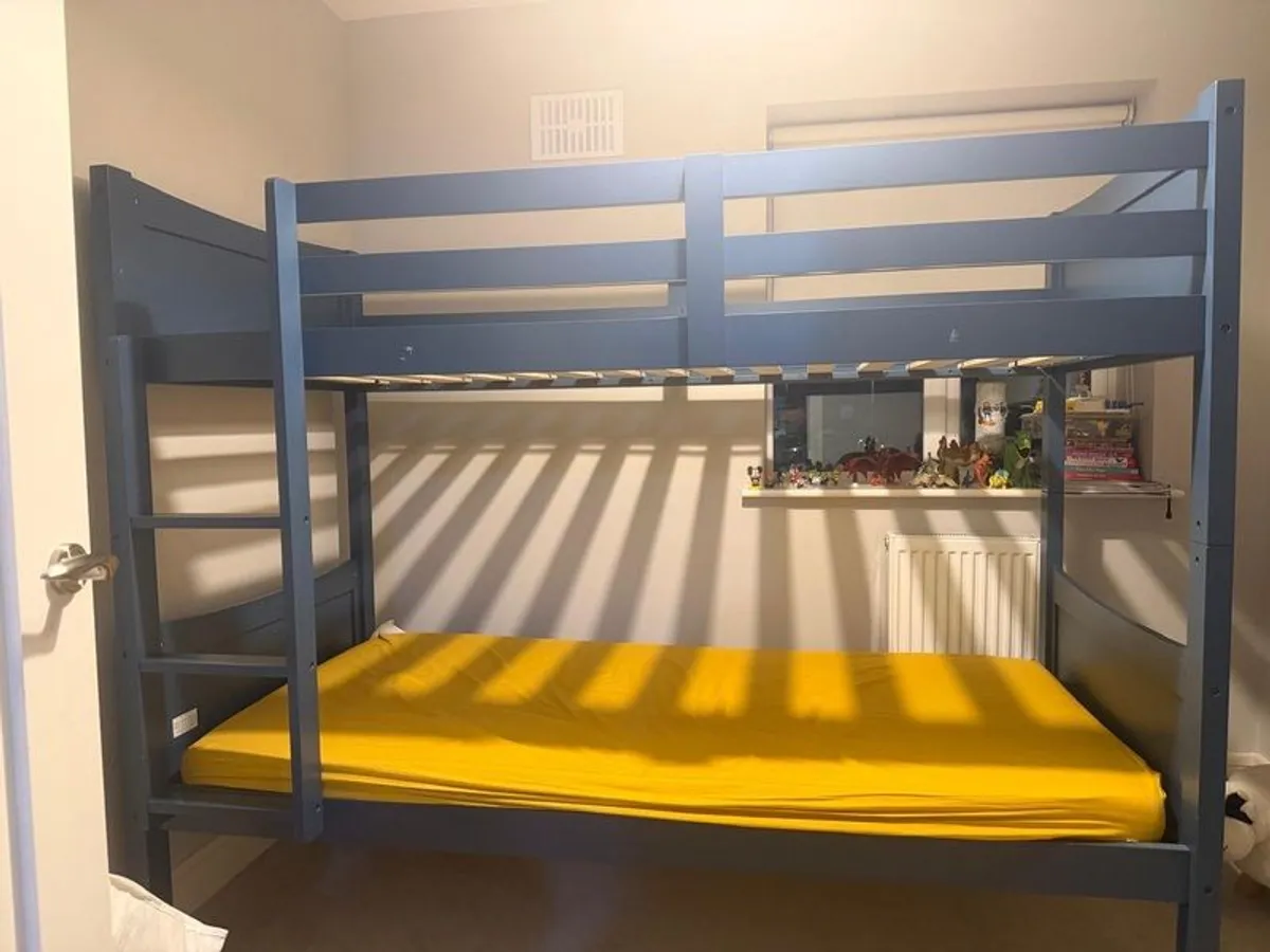 New Harvey Norman Bunk Bed (Teal/Blue) + Brand New Mattress - Image 3