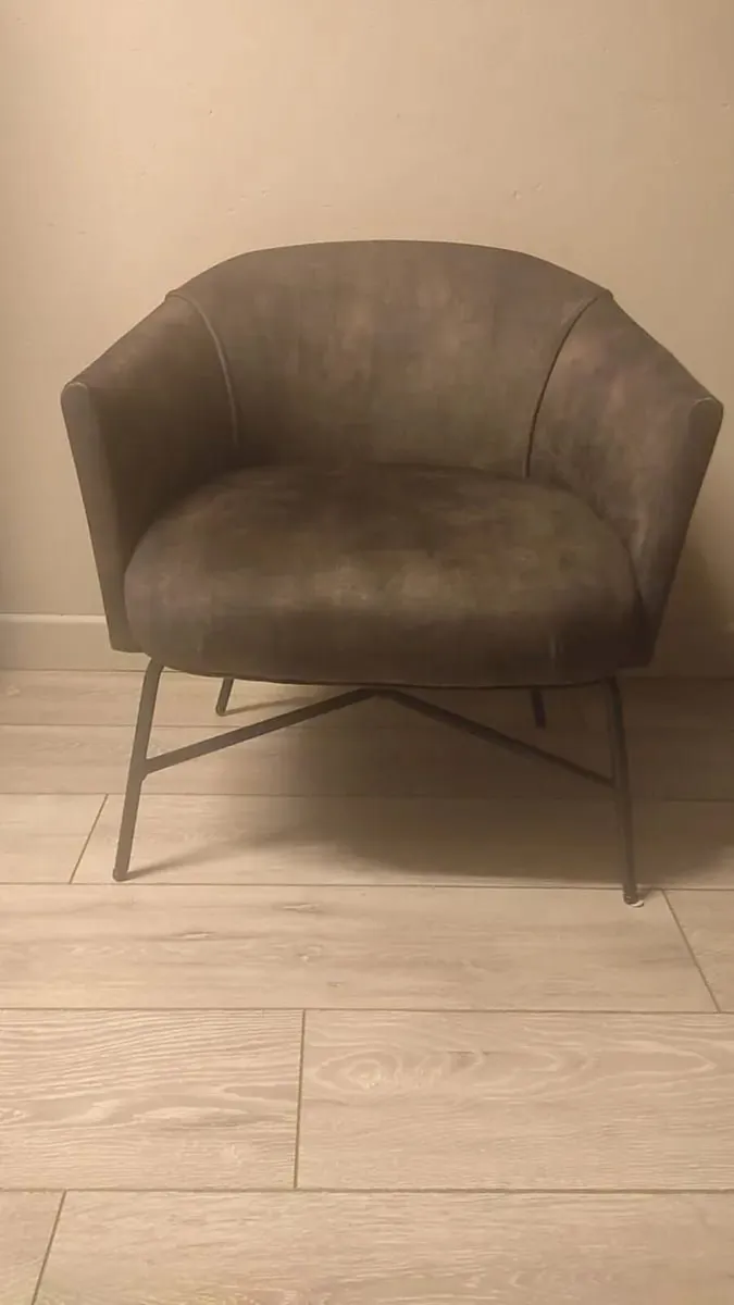 Brown Brushed Velvet Chair - Image 1
