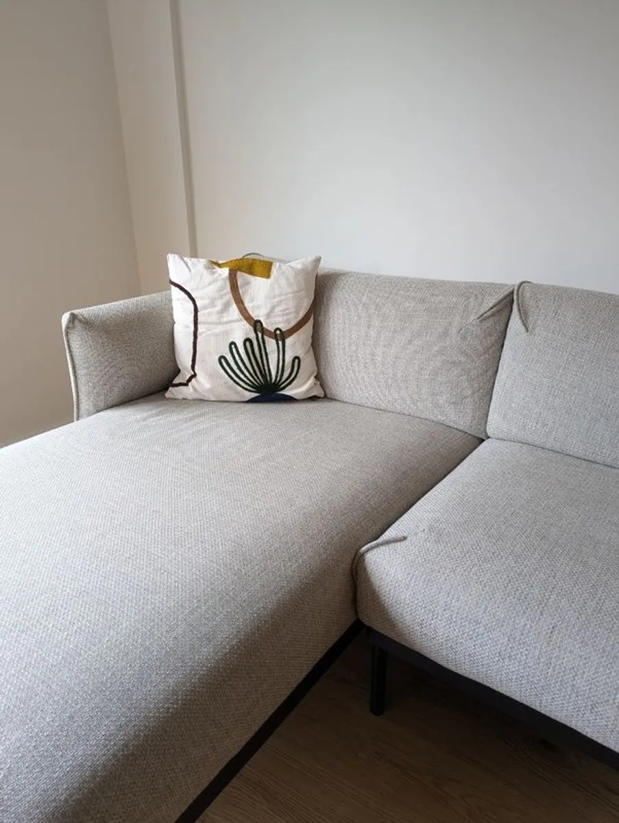 3-Seat Sofa with Chaise Longue, Light Grey (IKEA APPLARYD) - Image 1