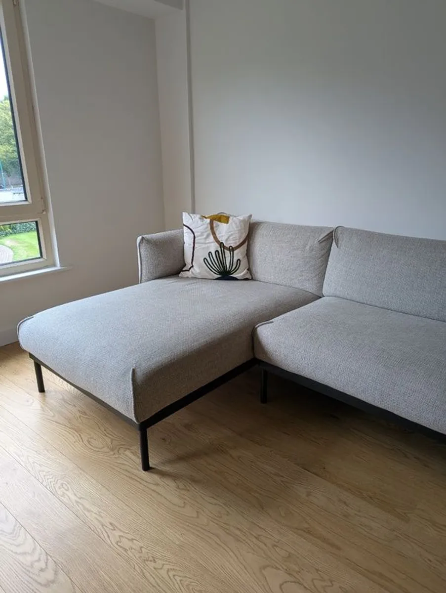 3-Seat Sofa with Chaise Longue, Light Grey (IKEA APPLARYD) - Image 3