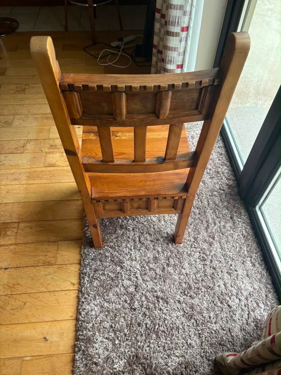 Wooden table and chairs - Image 3