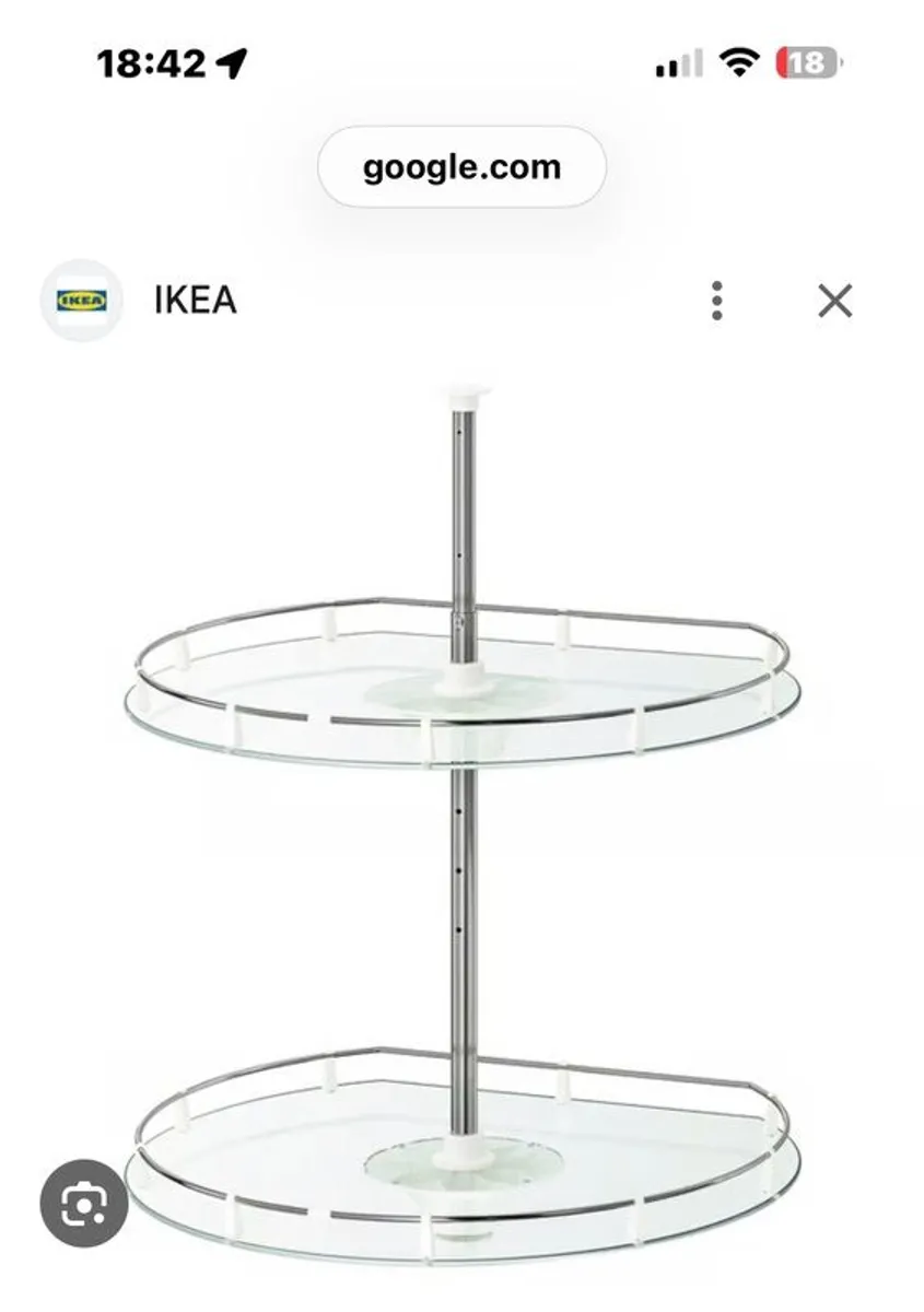 UTRUSTA Corner base cabinet carousel, 88 cm - Image 2