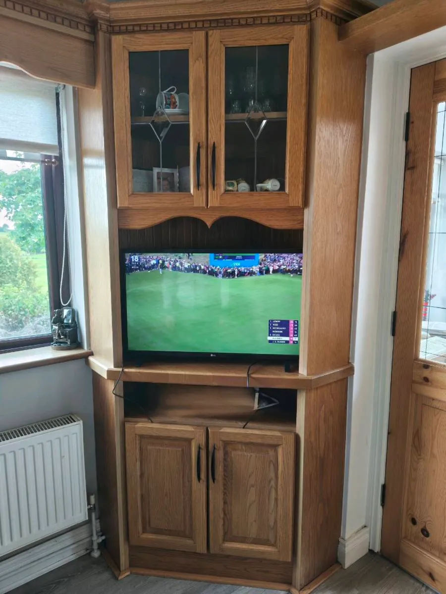 Corner TV Unit & Glass Display - Image 1