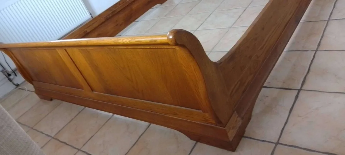 Quality Oak superking sleigh bed frame. - Image 2