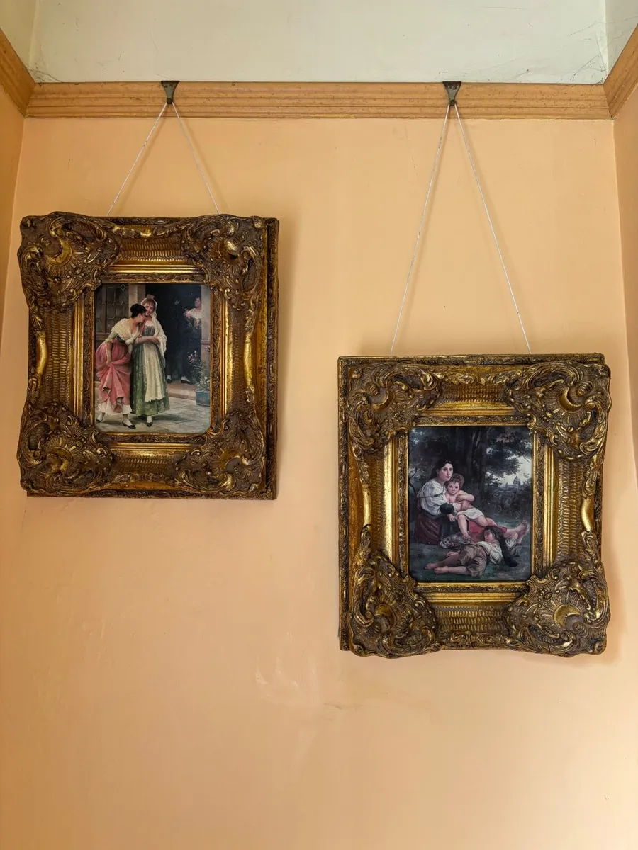 Antique vintage Victorian/Edwardian oil pictures - Image 3