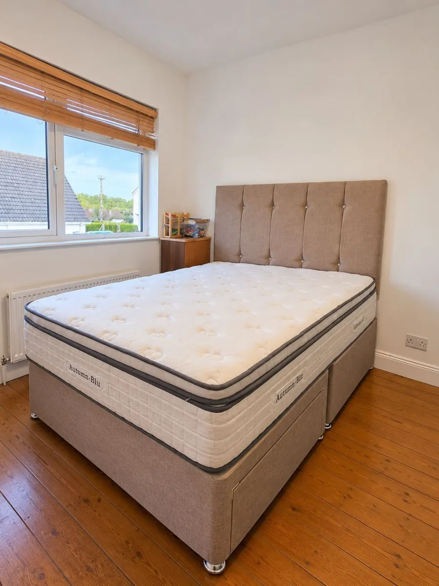 Double Bed with Mattress, Headboard & Storage - Image 1