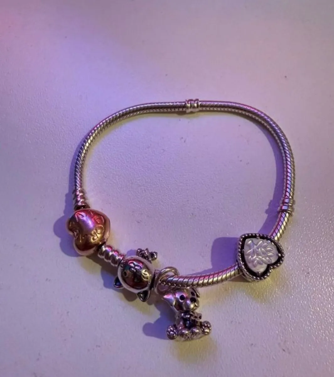 Authentic pandora charm bracelet