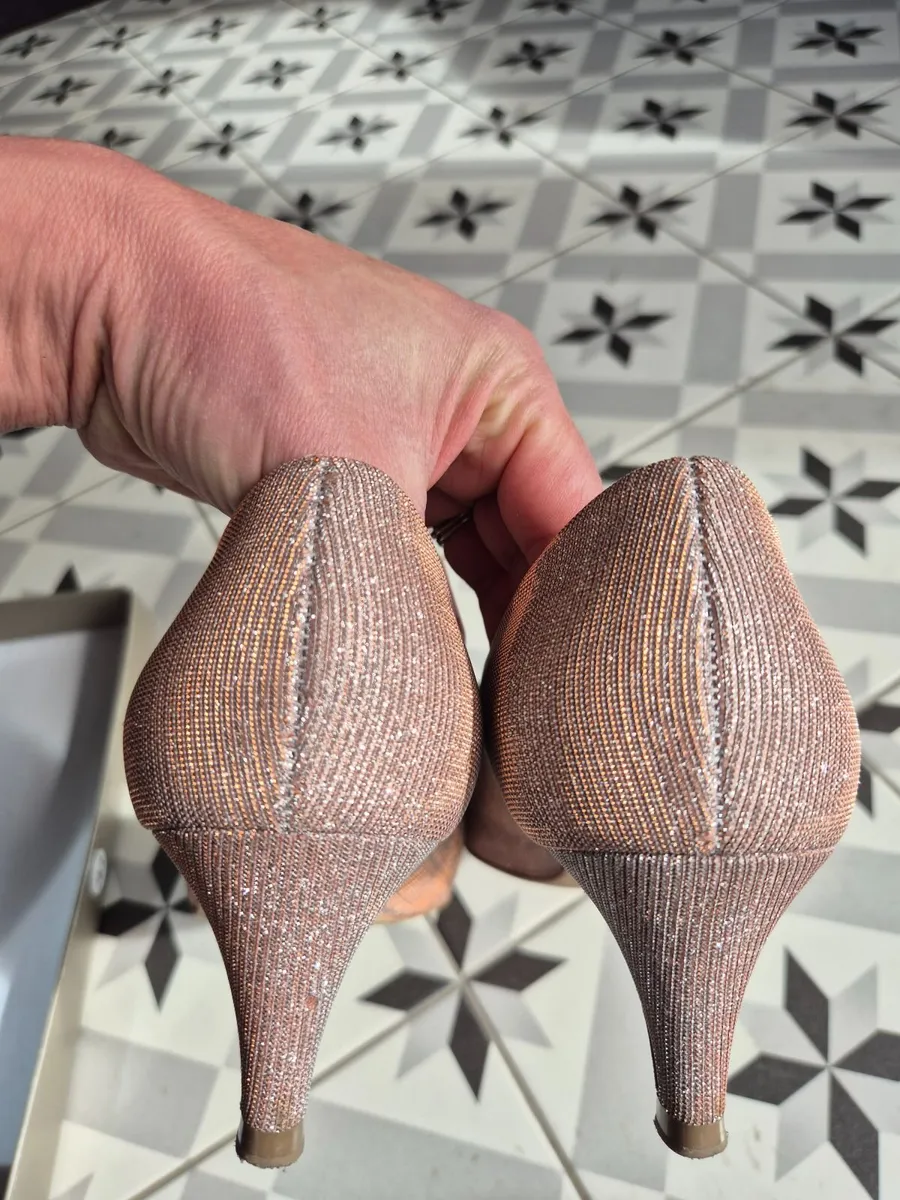 Peter Kaiser sparkly rose gold heels - Image 2