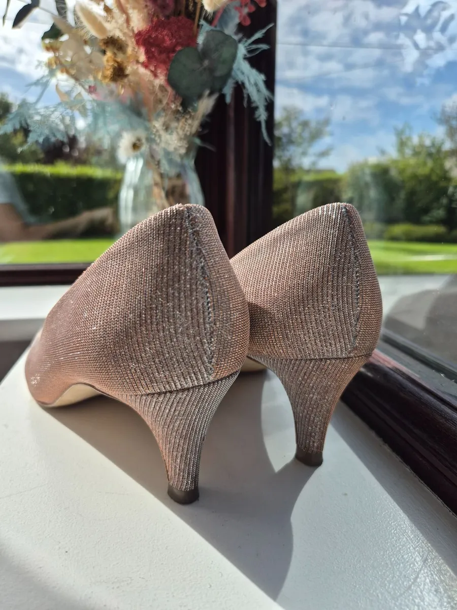 Peter Kaiser sparkly rose gold heels - Image 3