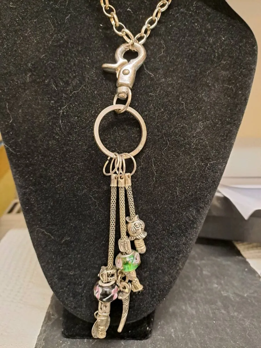 Silver-Tone Charm Necklace - Image 4