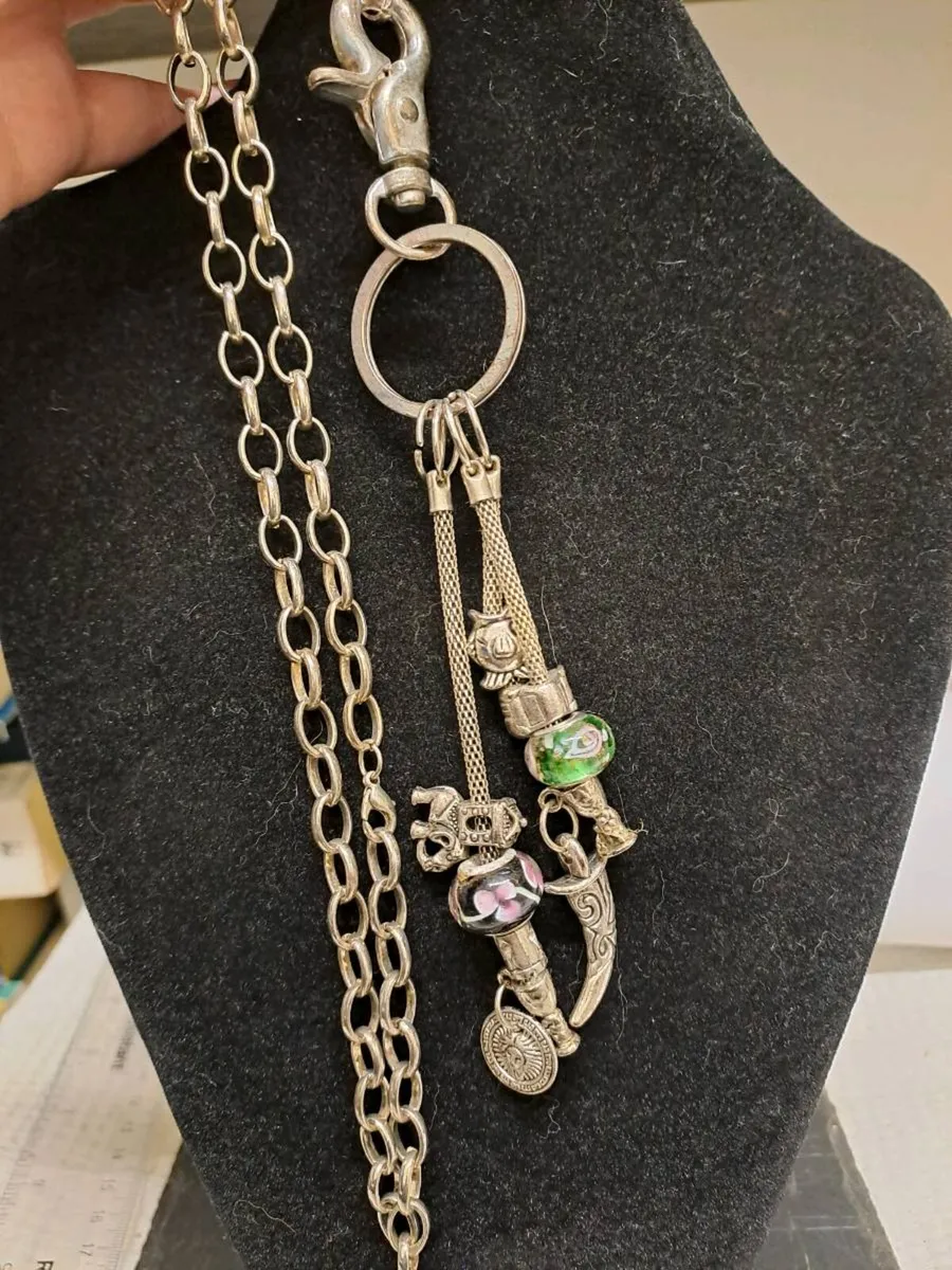Silver-Tone Charm Necklace - Image 1