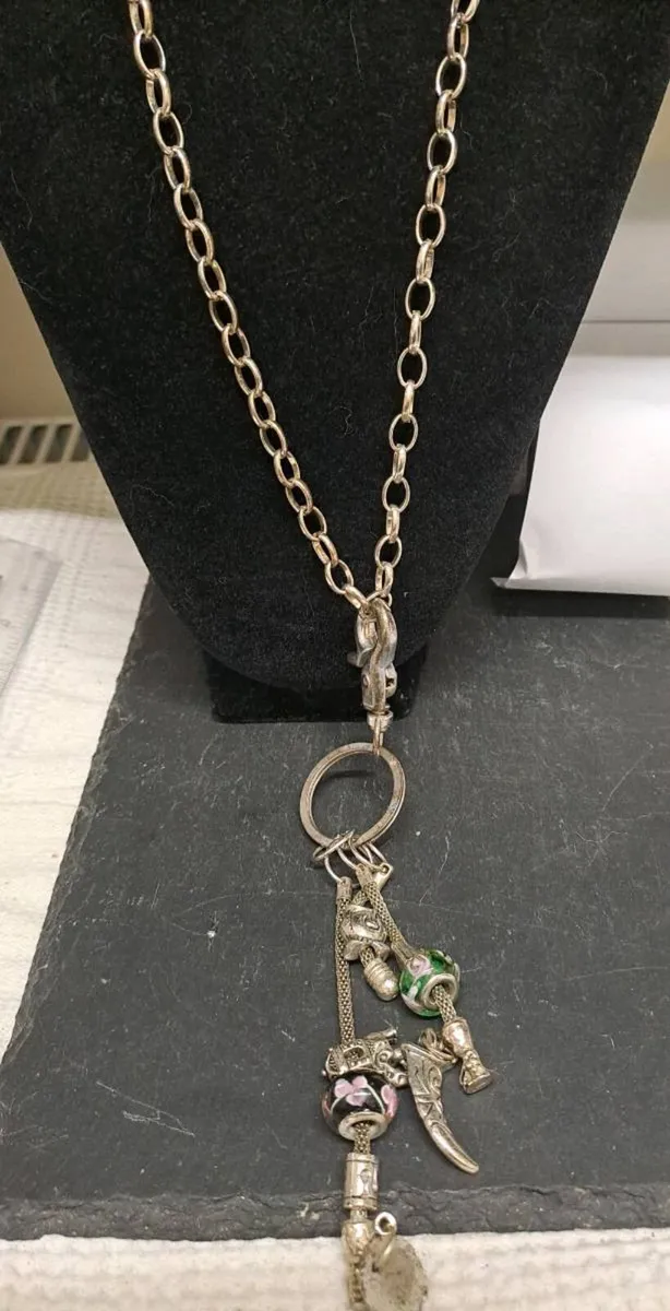 Silver-Tone Charm Necklace - Image 2