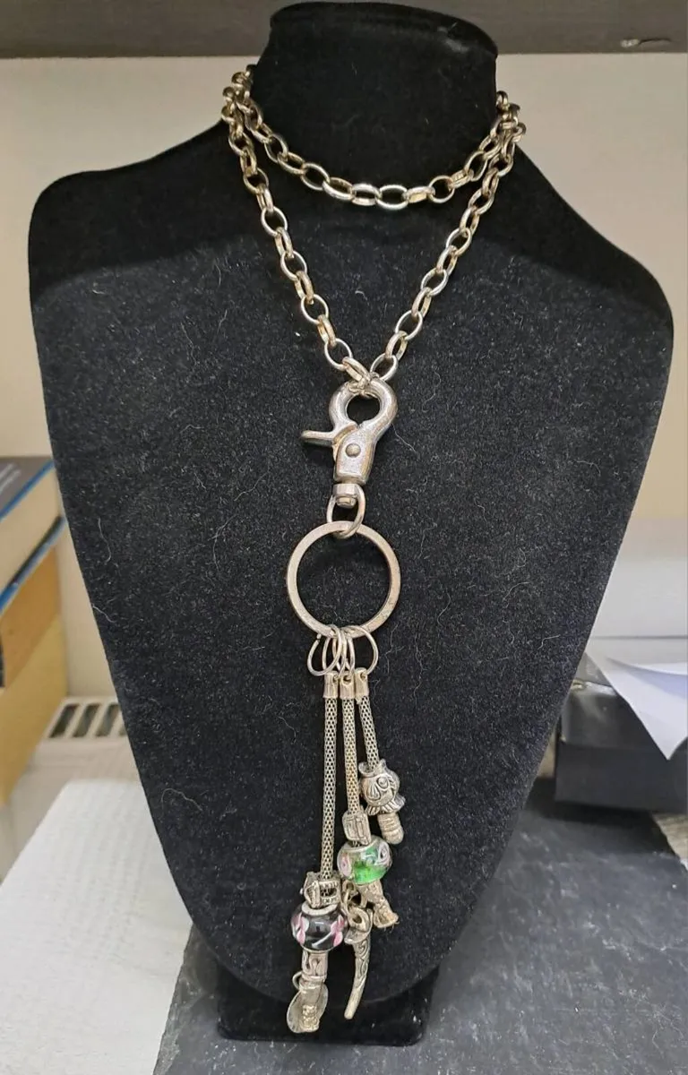 Silver-Tone Charm Necklace - Image 3