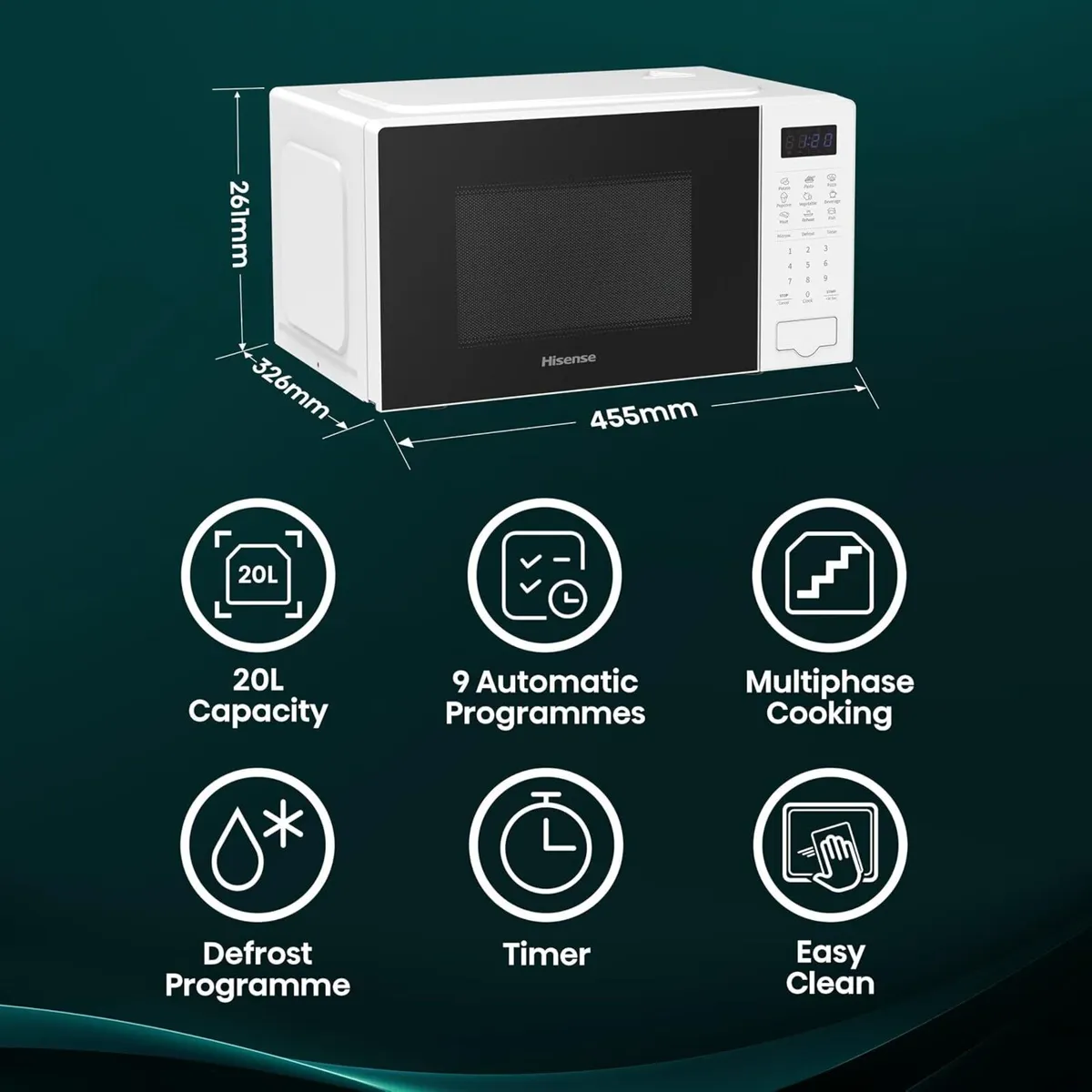 700 Watts 20 Litre Digital Solo Microwave Oven - Image 3