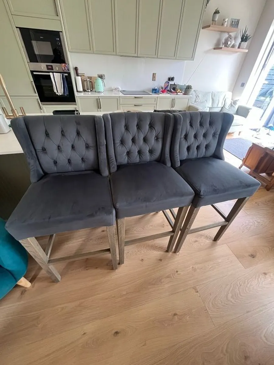 Velour Bar stools - Image 1