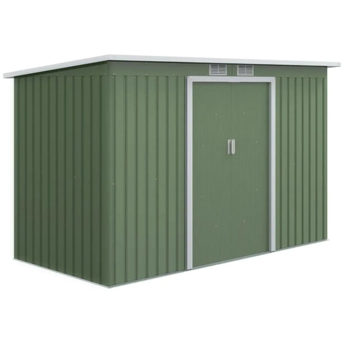 9 x 4 ft Metal Garden Storage Shed with Ventilatio - Image 1