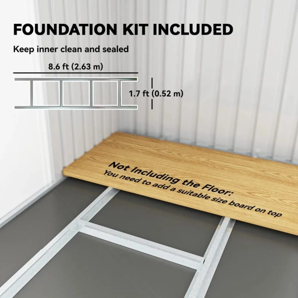 4ft x 9ft Steel Garden Tool Shed

Features:
Spacio - Image 4