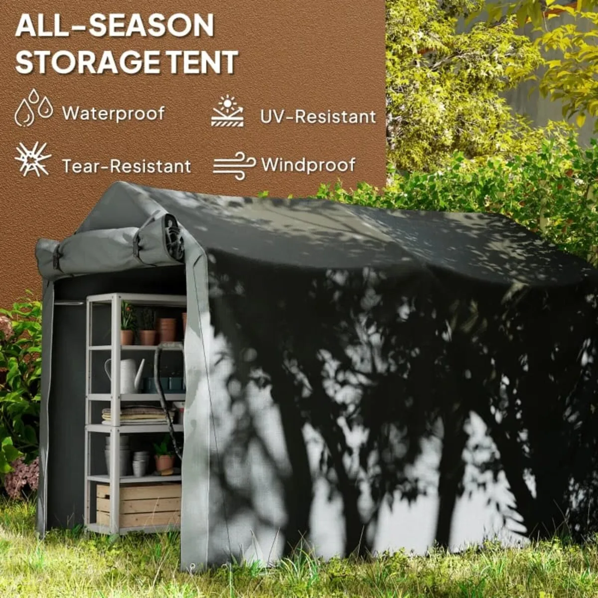 2.2 x 1.6 m Garden Storage Tent, Waterproof Anti-U - Image 4