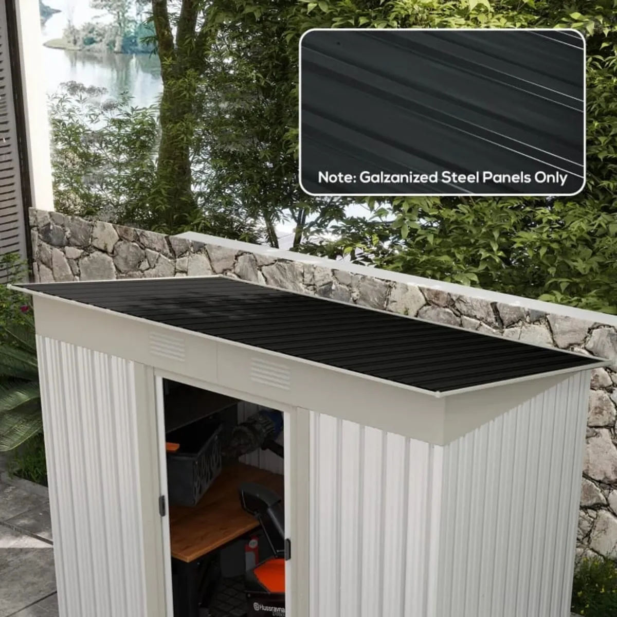 Set of 12 Corrugated Steel Roof Sheet Panels - Dar - Image 4