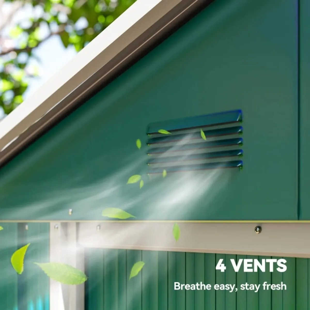 6.5ft x 3.5ft Garden Storage Shed, Large Metal She - Image 2